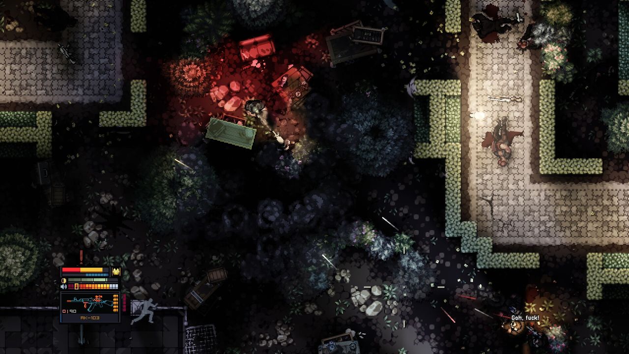 Intravenous 3 store screenshot — an interior gunfight in progress
